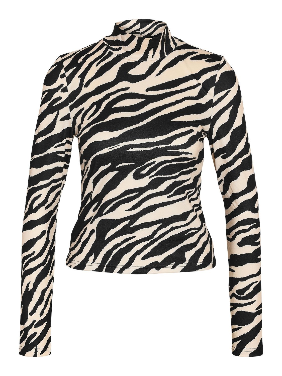 NMDESTINY L/S TURTLENECK TOP JRS S* Black-ZEBRA
