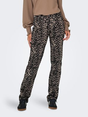 ONLEMILY-ANLIE HW STR AOP PANT PNT Black-LEO