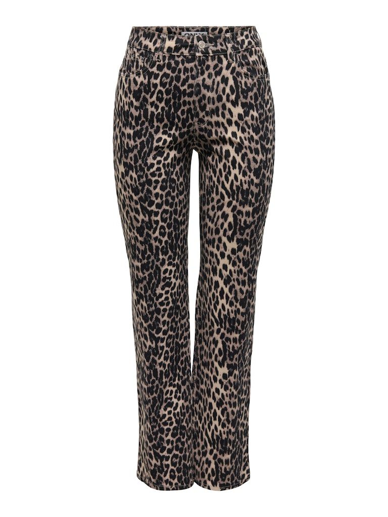 ONLEMILY-ANLIE HW STR AOP PANT PNT Black-LEO