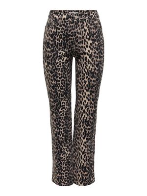 ONLEMILY-ANLIE HW STR AOP PANT PNT Black-LEO