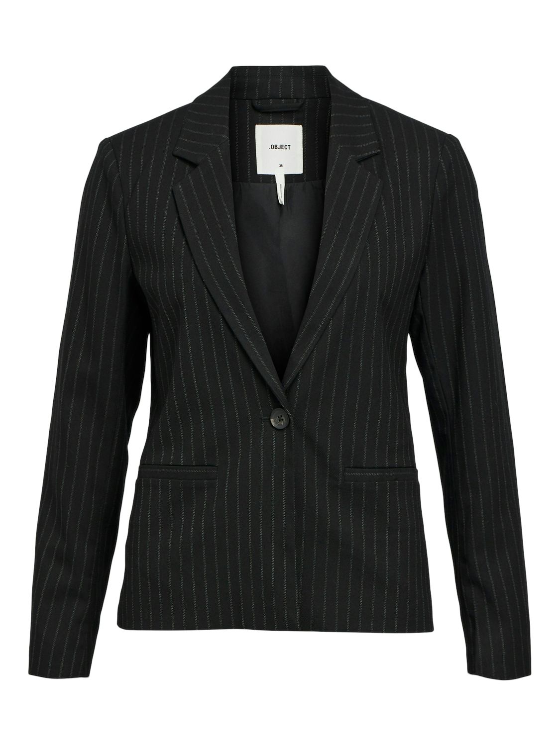 OBJLISA L/S BUTTON BLAZER AOP NOOS Black-Grey