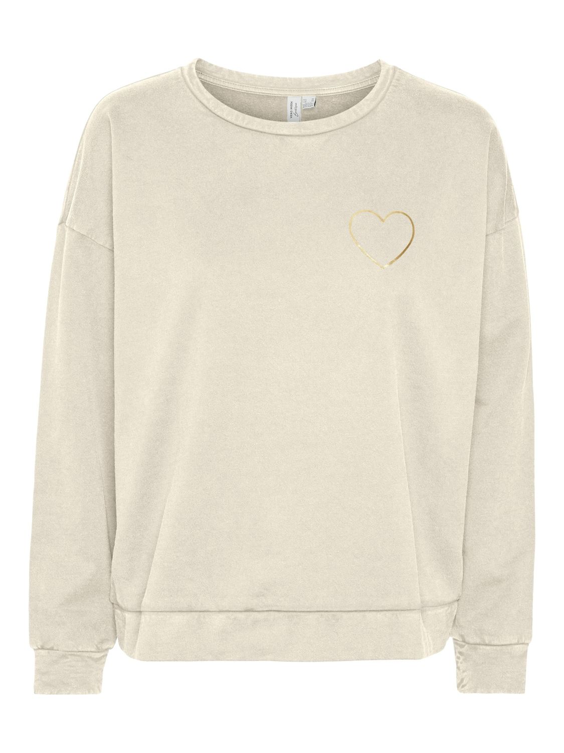 VMOROLA L/S HEART SWEATSHIRT JRS BTQ GA Birch-Gold Heart