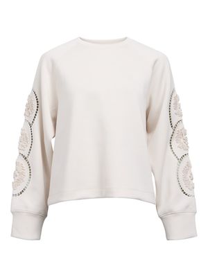 OBJDORINA LO L/S SWEAT TOP 134 White Sand