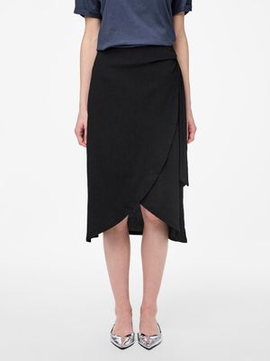 PCLUNA HW WRAP SKIRT SA BC Black