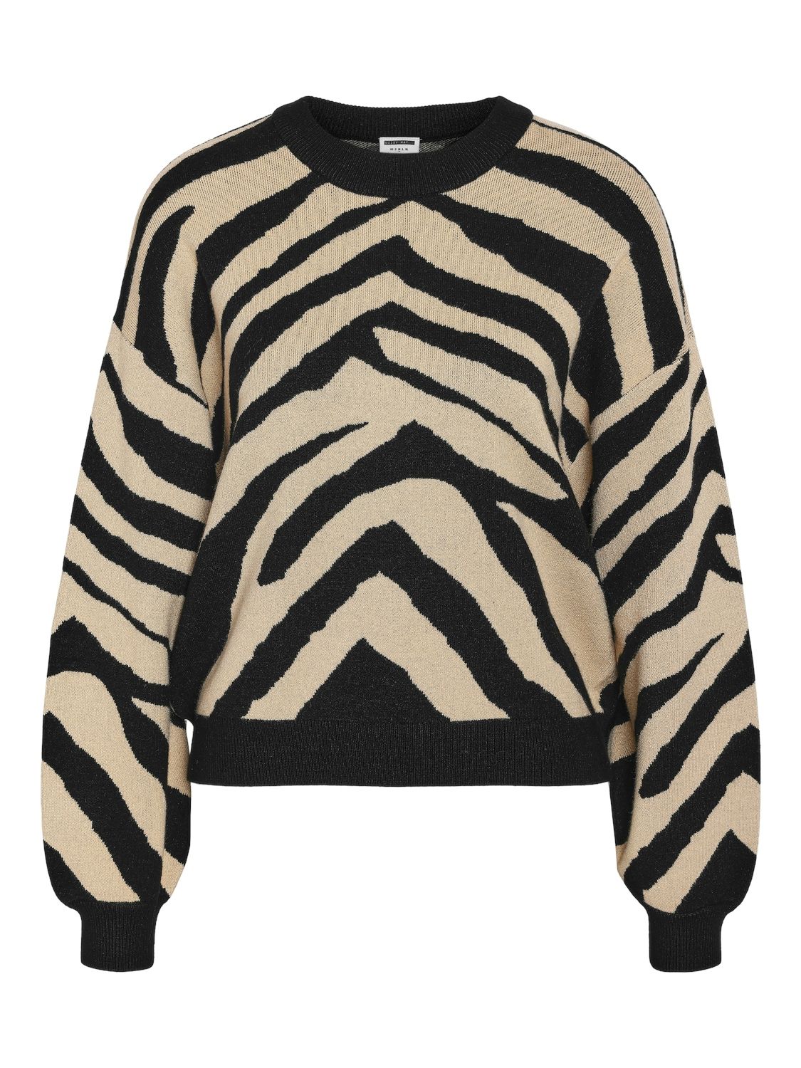 NMCHARLOTT L/S O-NECK KNIT FWD NOOS Black/NOMAD