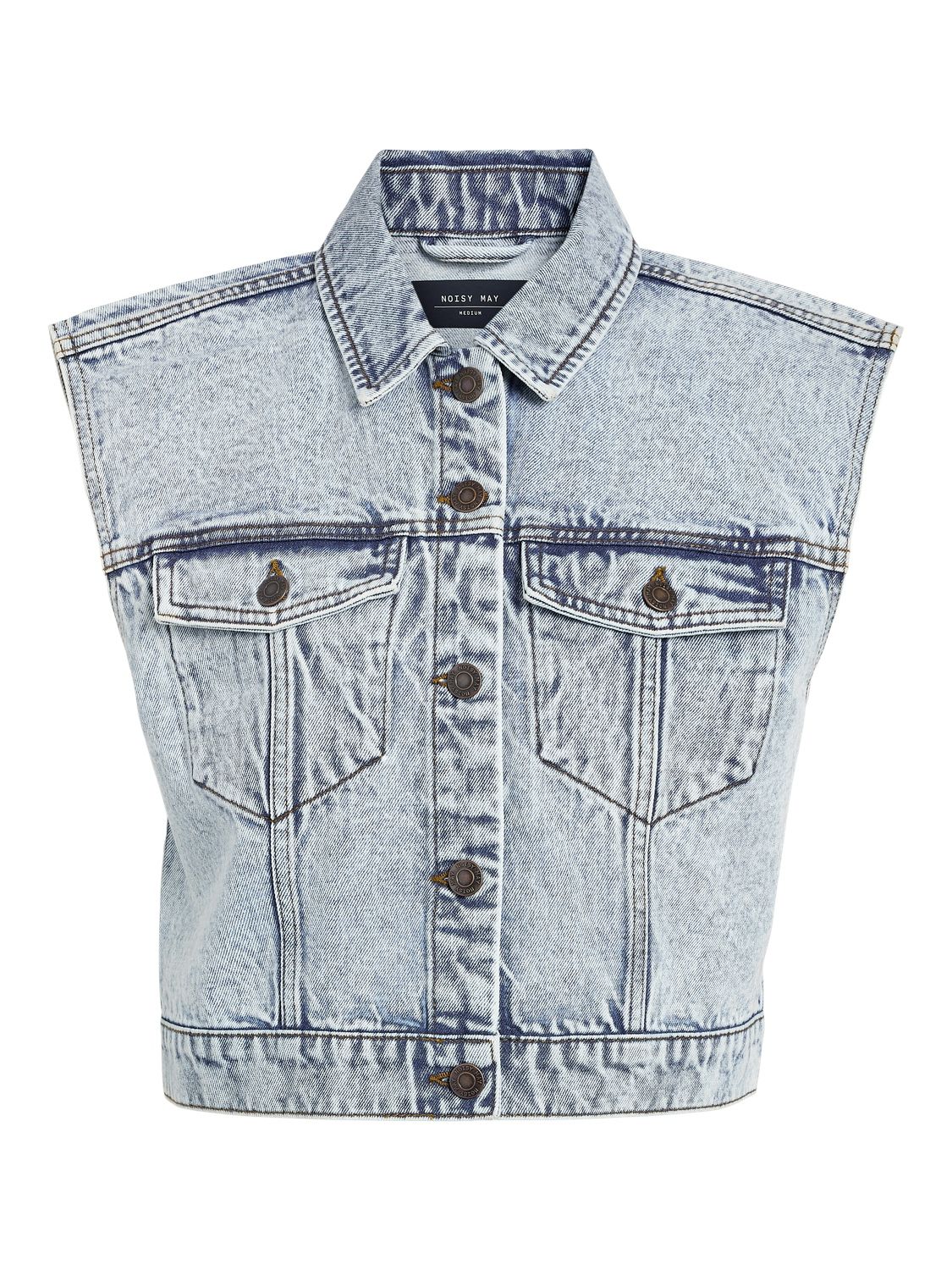 NMNATHI S/L SHRT DENIM VEST VI497LB OOTB Light Blue Denim