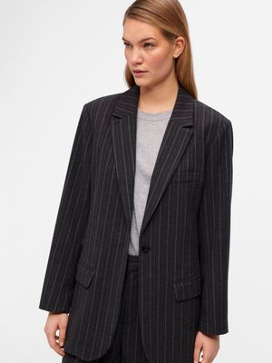 OBJROBIN BIG BLAZER PB15 Dark Grey Melange