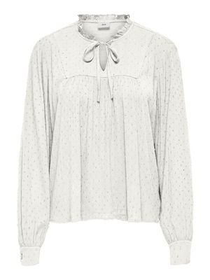 JDYLIMA LIFE L/S TIE DETAIL TOP WVN DIA Cloud Dancer