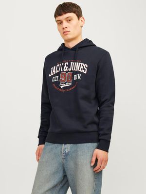 JJELOGO SWEAT HOOD 2 COL 24/25 NOOS Dark Navy