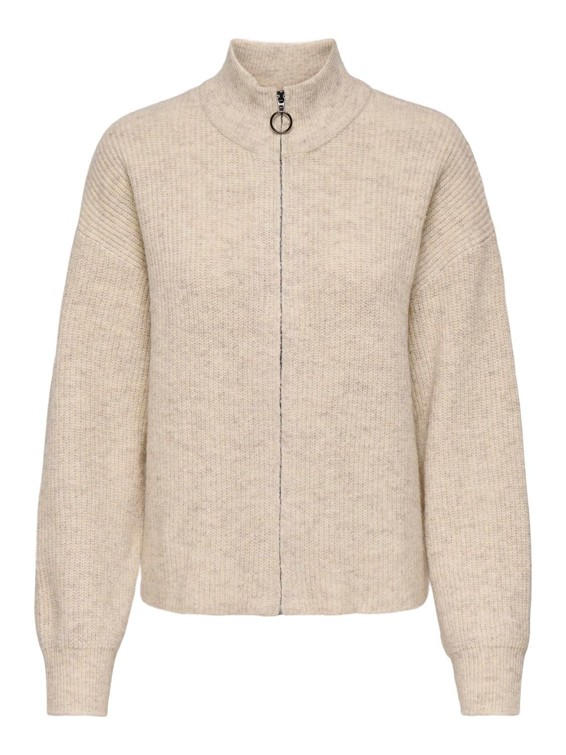 ONLTOKYO L/S ZIP CARDIGAN KNT Pumice Stone/MELANGE