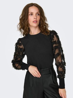 JDYFAIRVIEW L/S SWEAT JRS NOOS Black