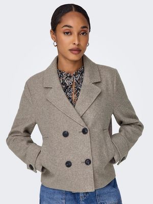 ONLFREJA LIFE SHORT DB JACKET OTW NOOS Mocha Meringue/MELANGE