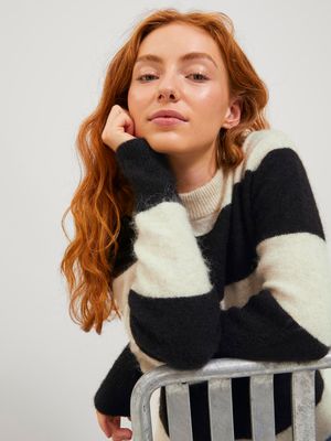 JXCHICK CREW NECK KNIT SN Bone White//Black