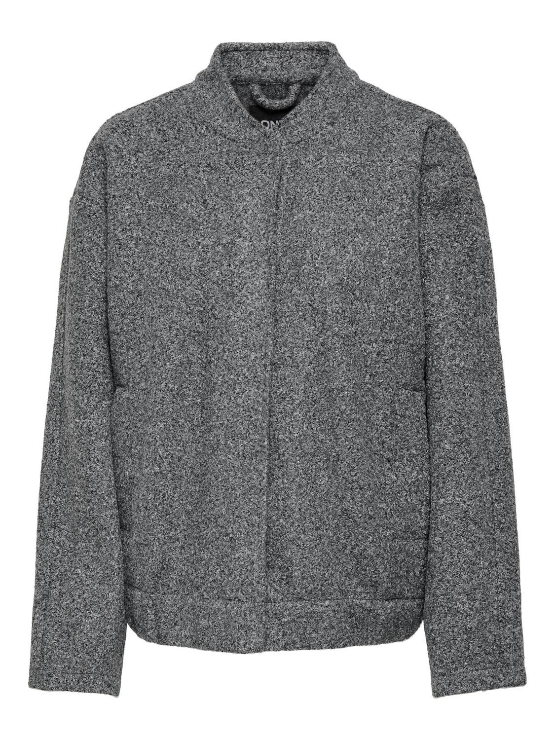 ONLGAIA BOUCLE BOMBER OTW OS Dark Grey Melange