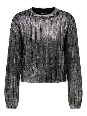 ONLKAMA LS O-NECK FOIL KNT Black-Silver foil