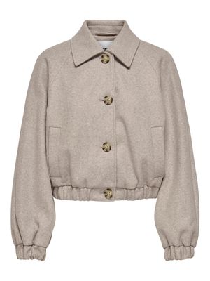 ONLNANCY LIFE COLLAR JACKET CC OTW Simple Taupe-Melange