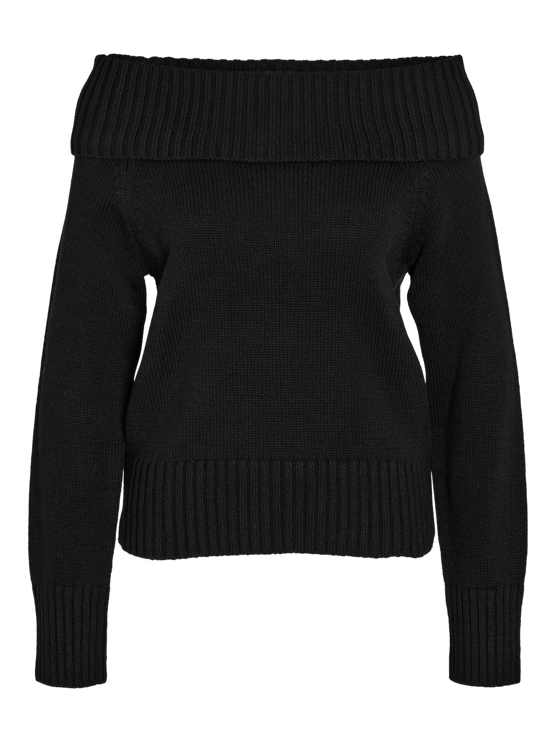 NMLIMA L/S OFF SHOULDER KNIT FWD Black