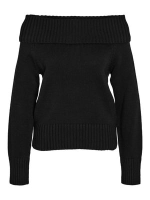 NMLIMA L/S OFF SHOULDER KNIT FWD Black