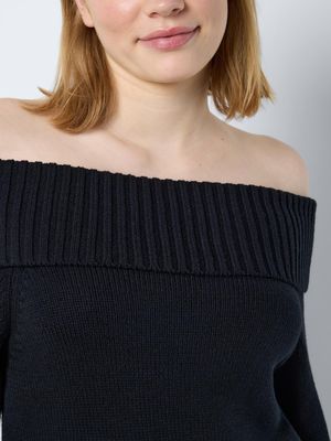 NMLIMA L/S OFF SHOULDER KNIT FWD Black