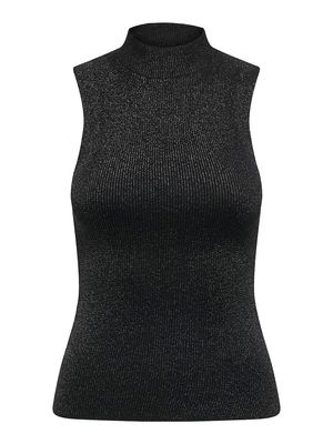 ONLNINNA SL GLITTER HIGHNECK KNT Black-Black glitter