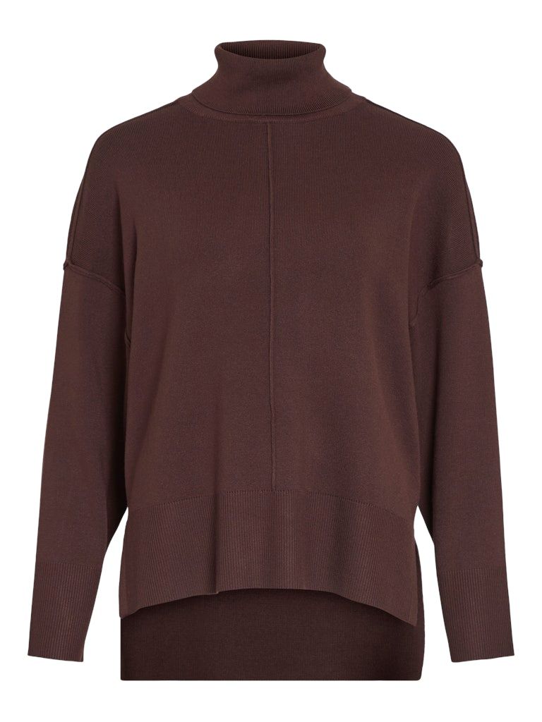 VIOSTRIA ROLLNECK L/S KNIT TOP-NOOS Coffee Bean