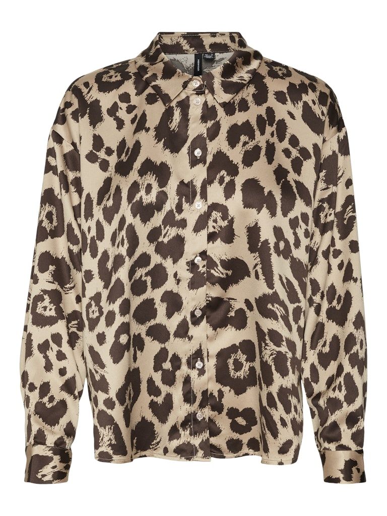 VMMERLE LS LOOSE SHIRT WVN GA Silver Mink-Talia