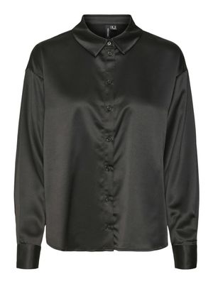 VMMERLE LS LOOSE SHIRT WVN GA Black