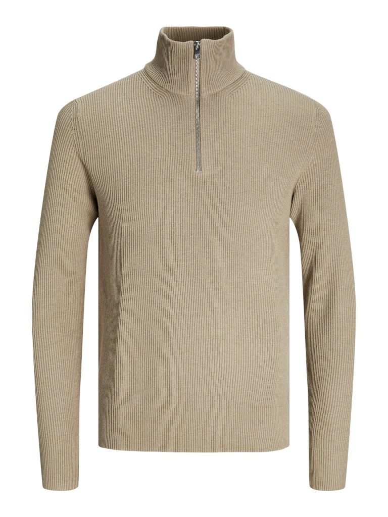 JJEPERFECT KNIT HALF ZIP SN Crockery