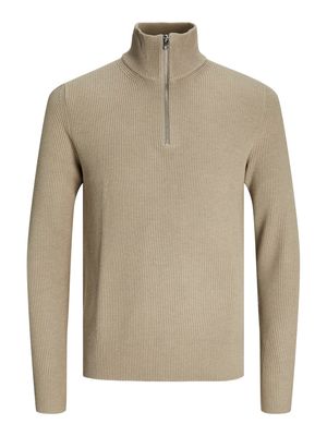 JJEPERFECT KNIT HALF ZIP SN Crockery