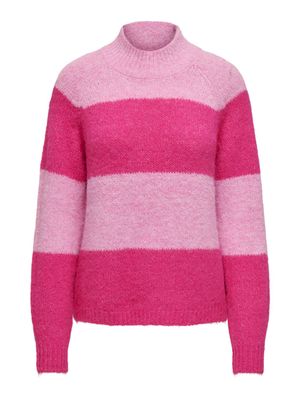 JDYZOEY LIFE L/S HN RAGLAN PUL KNT NOOS Fuchsia Fedora-BEGONIA PINK