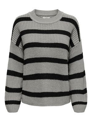 JDYJUSTY L/S STRIPE PULLOVER KNT NOOS December Sky-BLACK