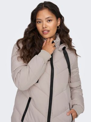 JDYSKYLAR PADDED HOOD JACKET OTW NOOS Chateau Gray/BLACK