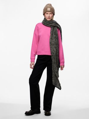 PCPYRON LONG SCARF NOOS BC Black/W. WHITECAP GR