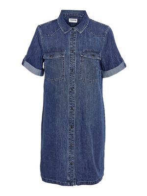 NMNEW SIGNE S/S DENIM DRESS VI002MB NOOS Medium Blue Denim
