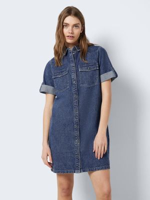 NMNEW SIGNE S/S DENIM DRESS VI002MB NOOS Medium Blue Denim