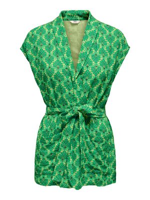ONLTHYRA AOP BELT VEST WVN CS Deep Mint/GREEN