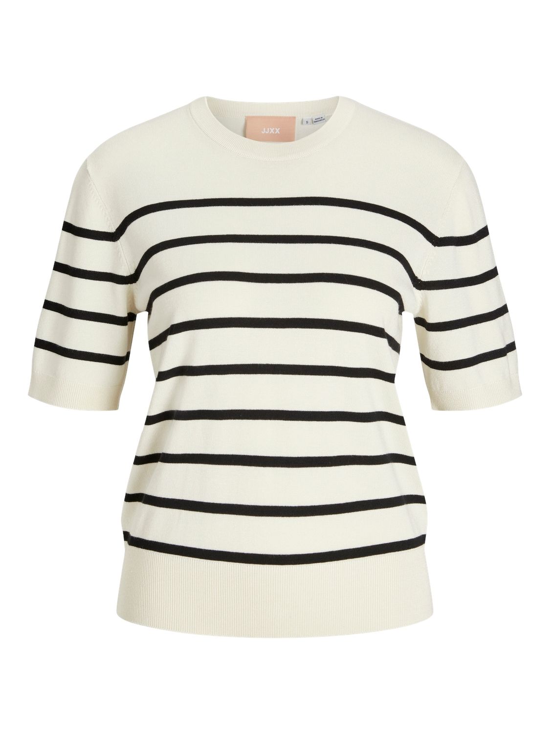 JXLAYLA COMFY SS KNIT NOOS Vanilla Ice//Black