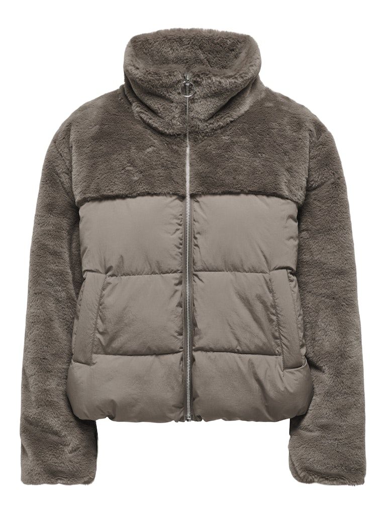ONLWANJA FUR PUFFER MIX JACKET CC OTW Walnut