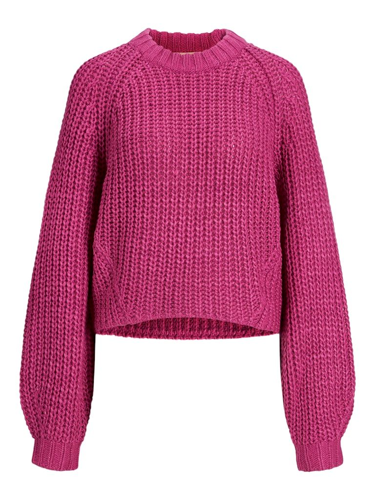 JXKELLY CHUNKY CREW NECK KNIT SN Fuchsia Red