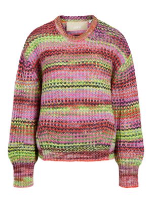 JXSIMONE SPACE DYE CREW NECK KNIT SN Fiery Red//multi spa