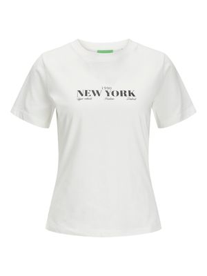 JXLINNEA REG SS PRINT TEE JRS SN Blanc de Blanc