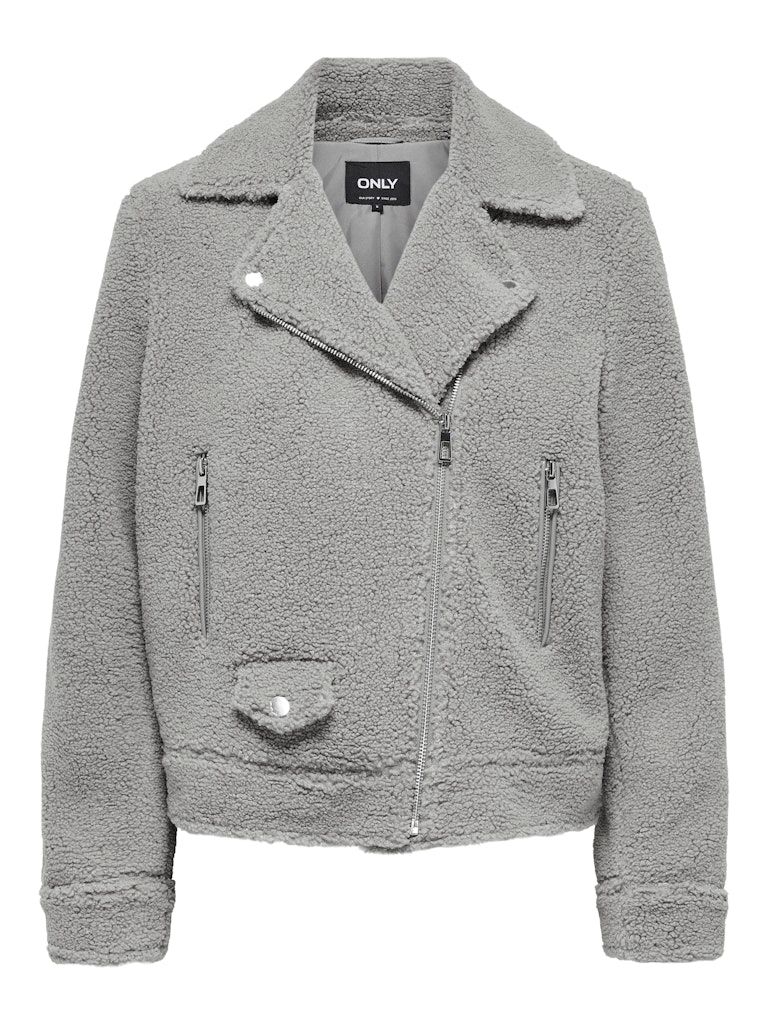 ONLRIO TEDDY BIKER JACKET CC OTW Thunderstorm