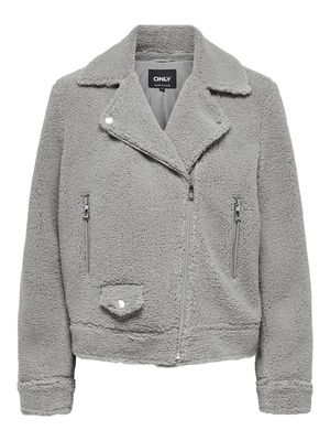 ONLRIO TEDDY BIKER JACKET CC OTW Thunderstorm