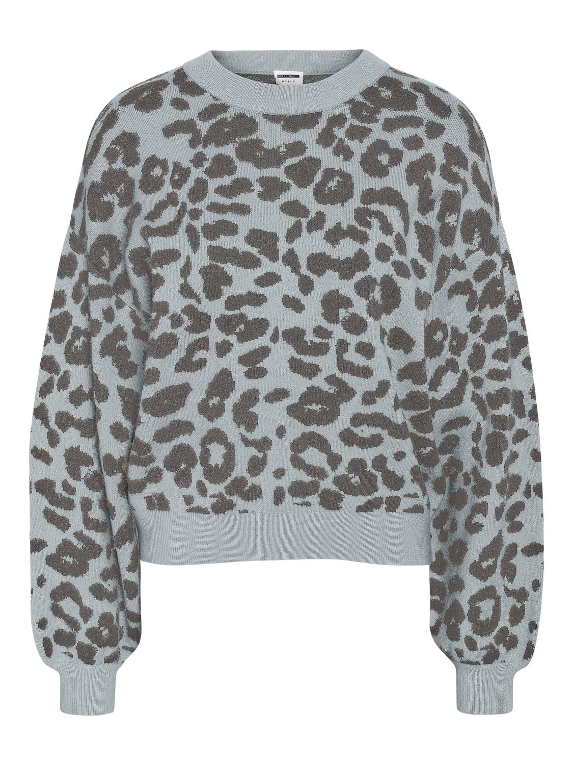 NMCHARLOTT L/S O-NECK KNIT FWD NOOS High-Rise-Charcoal Grey Leo