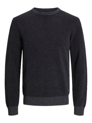 JJEGLOBE KNIT CREW NECK NOOS Dark Grey Melange