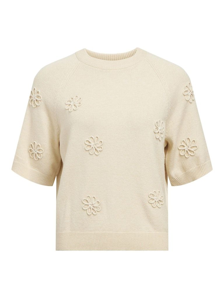 OBJLANEY RUBIN SS PULLOVER NOOS Sandshell-Sandshell small flower