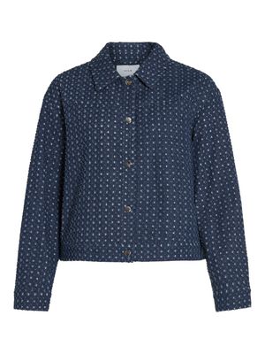 VISILVER L/S GLITTER JACKET DBD Dark Blue Denim-SEQUINS