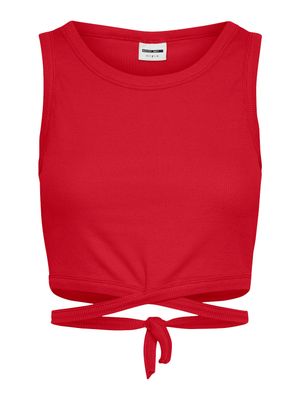 NMMAYA S/L TIE FRONT TOP Racing Red
