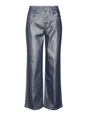 VMTESSA HR WIDE DNM JEANS VI2464 Medium Blue Denim-Silver Coat