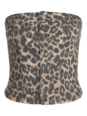 JXSARAH TINGA LEO SLIM TOP PNT Cornstalk-Leopard